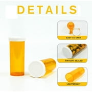 Pharmacy Vials 60 Dram AMBER (PACK OF 12) Snap Cap, Caps Included by Sponix BioRx