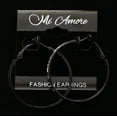 thumbnail image 3 of Mi Amore Hoop-Earrings Black/White, 3 of 3
