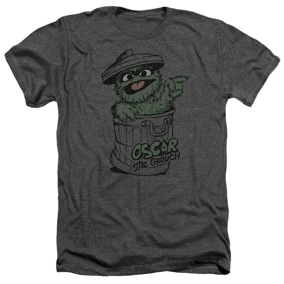 Sesame Street - Early Grouch - Heather Short Sleeve Shirt - Large