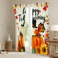 thumbnail image 3 of Manfei Cute Cartoon Turkey Black Out Curtains,Happy Thanksgiving Curtains Pack of 2 (42x63 Each),Rustic Pumpkin Maples Bedroom Curtains For Kids,Super Cozy Room Decor, 3 of 6