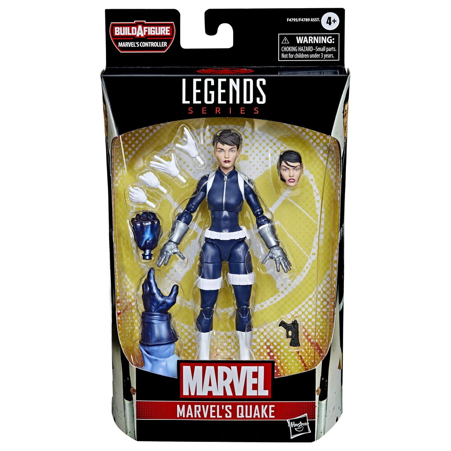 Marvel Legends Series Marvel’s Quake Secret Warriors Comics Action Figure 6-inch Collectible Toy, 5 Accessories, 2 Build-A-Figure Parts