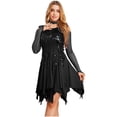 thumbnail image 3 of Haitryli Latin Dance Dress for Women Sequin Tassel Cocktail Dresses Cha Cha Tango Ballroom Dress with Choker Black L, 3 of 7