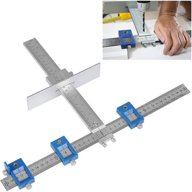 Plantilla de hardware, marcador de orificios, guía de taladro, plantilla de manguito, plantilla, herramienta de medición, orificio de buje de perforación de madera