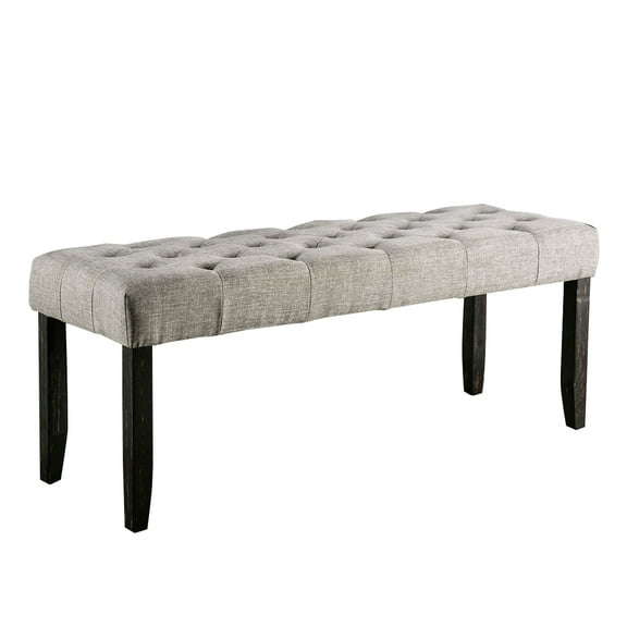 William's Home Furnishing Antique Black/Gray Alfred Bench