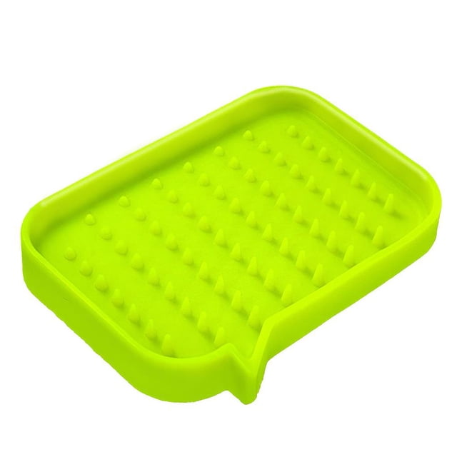 Jabonera De Silicona Antideslizante, Bandeja De Jabón De Drenaje Rápido, Jabonera Suave Y Fácil De Limpiar Para El Hogar, Baño, Ducha, Almacenamiento De Jabón Vogacara HA026989-02