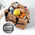 thumbnail image 6 of HUIACONG Aluminum Film Wear Resistant Fabric Lunch Bag for Travel Hiking, Lightweight Lunch Tote, Capybara Coffee Pattern, 6 of 10