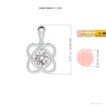 thumbnail image 3 of ANGARA Natural Diamond Love Knot Pendant in 14K White Gold for Women (Size-5.1mm| Color-I-J| Clarity-I1-I2) | April Birthstone, Anniversary, Jewelry Gift for Women | Natural Diamond Necklace, 3 of 7