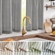 thumbnail image 2 of Cortinas de cocina Jinchan de lino a rayas, 60 cm, 2 paneles, 2 of 8