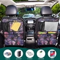 thumbnail image 5 of BZSMCE Car Organizer Kick Mats Back Seat Protector Creatively Stained Glass Flutter Printed, 5 of 7