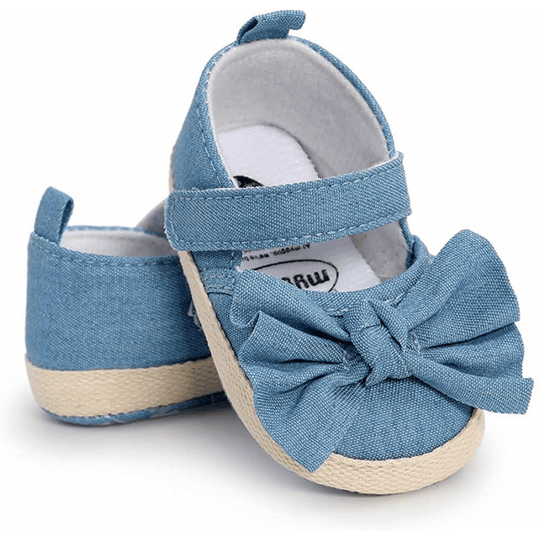 Gai Baby Girls Slippers Cozy Fleece Soft Bottom Warm Cartoon Socks Newborn Crib Shoes -------- Denim Blue（13cm） - Walmart.com