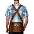 thumbnail image 5 of Telankuip Men's Bavarian Oktoberfest Shirt Summer Short Sleeve Crew Neck Plaid Printing and Funny 3D Graphic Tees Casual Loose Comfortable Breathable Festival T-Shirts 1-Blue XXXXXL, 5 of 5