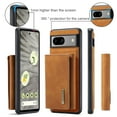 thumbnail image 5 of 2 in 1 Wallet Case for Google Pixel 7a, Retro PU Leather Cell Phone Back Cover Magnetic Detachable with Wallet Credit Card Cash Holder Kickstand for Google Pixel 7a, Brown, 5 of 11