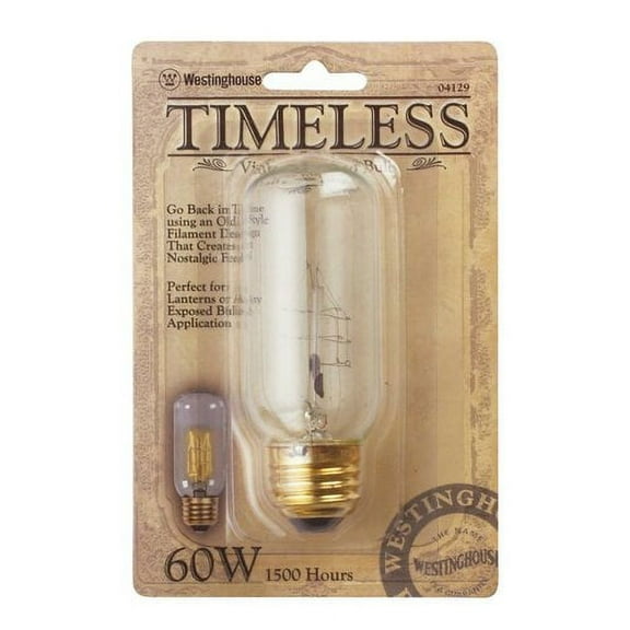 Westinghouse Lighting 60 Watt T12 Incandescent, Dimmable Light Bulb, Warm White (2450K) E26 Base