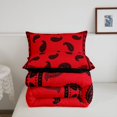 thumbnail image 5 of meiyoeat Edgy Paisley King Size Comforter Sets,Bold Print Comforters King Size For Adults,Red Black,Black Reversible,3-Piece,1 Comforter and 2 Pillowcases, 5 of 7