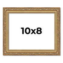10x8 Frame Gold Solid Wood Picture Frame Width 1.25 Inches | Interior Frame Depth 0.375 Inches |