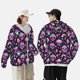 thumbnail image 4 of Fotbe cartoon Skull rainbow space Chaqueta con Protección Solar UPF 50+ para Hombre y Mujer, Camisa con Capucha y Bolsillos-XX-Large, 4 of 7