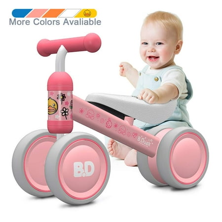 Baby Balance Bikes 10-24 Month Children Walker | Toys for 1 Year Old Boys Girls | No Pedal Infant 4 Wheels Toddler Bicycle | Best First Birthday New Year