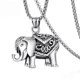 thumbnail image 5 of Cast Stainless Steel Retro Classic Single-Sided India Thailand Six Teeth FETISH ELEPHANT Men Hip Hop Necklace Pendant Ornaments, 5 of 5