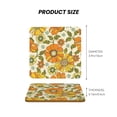 thumbnail image 3 of Multi-Shape Mdf Cork Coaster 4 Pieces Of Anti-Slip, Anti-Wear And Anti-Fouling 3.9in Easy To Clean And Stable Structure Groovy Flowers (3) Square, 3 of 7