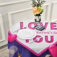 thumbnail image 5 of Dreamtimes Valentine's Day Round Tablecloth,Fuchsia Love Hearts and Roses Round Table Cloth Water Resistant Spill Proof Large Table Cover for Valentine's Day Romantic Dinner Decorate 60", 5 of 7