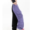 thumbnail image 6 of Sevevn Women's Lightweight Patchwork Cargo Joggers Color Block Streetwear Pants Drawstring Waist with Cargo Pockets Loose Fit Everyday Casual Outfits, 6 of 7
