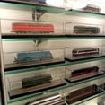 thumbnail image 4 of HO Scale Model Train Display Case with Orbitals, 35 x 9 x 8cm Clear Plexiglass Showcase Box for Train Models & Collections (Train Not Included), 4 of 5