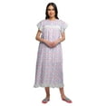 thumbnail image 2 of Moomaya Printed Round Neck Nursing Sleepwear For Women Cotton Nightdress, 2 of 6