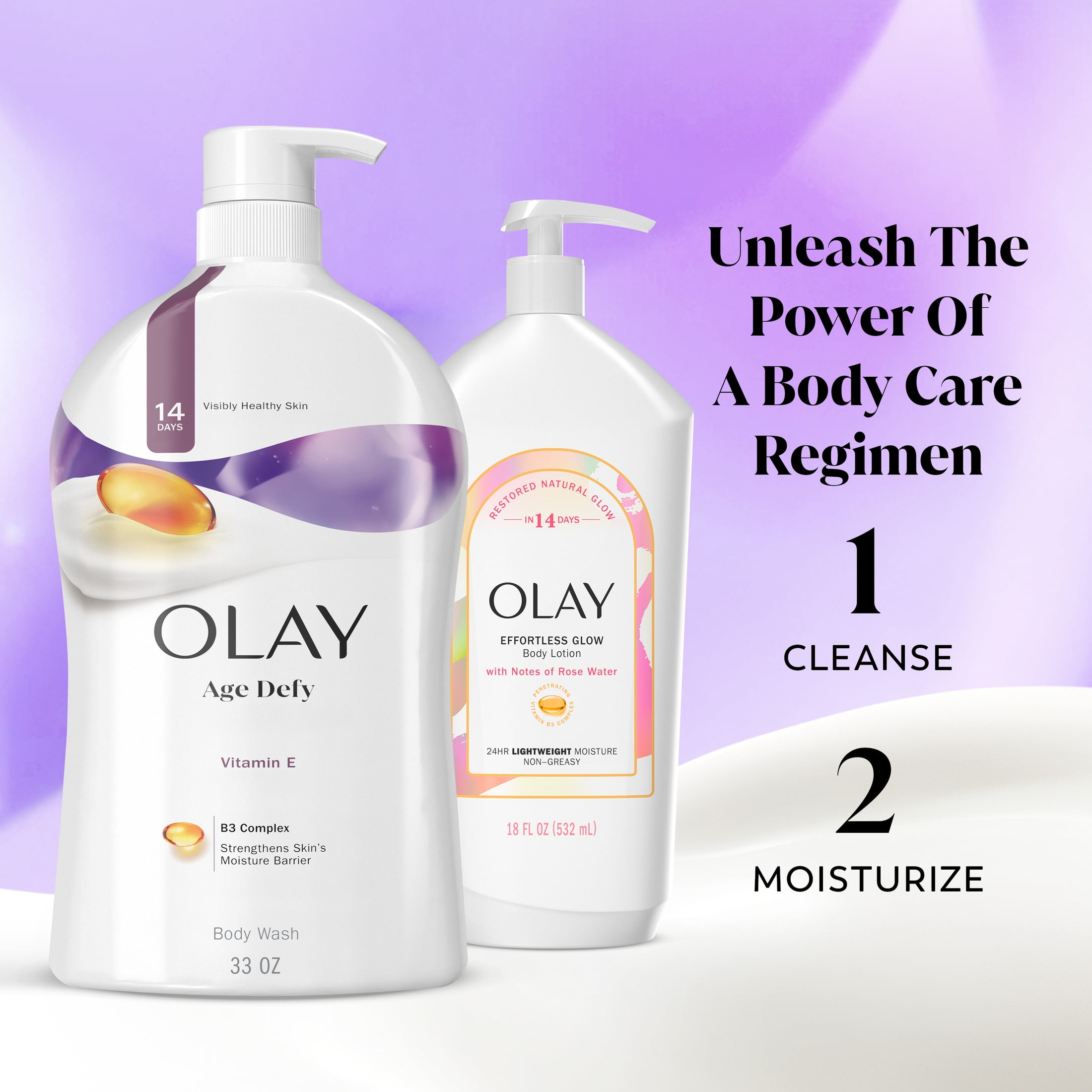 Olay Age Defying Body Wash for Women, Vitamin E, Pump, 33 fl oz