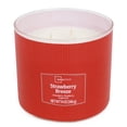 thumbnail image 4 of Mainstays 3-Wick Textured Wrapped Strawberry Scented Candle, 14 oz, 4 of 6