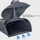 thumbnail image 5 of Matsuzay Juego de barrido de pie plegable: ahorro de espacio Almacenamiento conveniente Recogedor de escoba de lana a prueba de viento Suministros de limpieza para el hogar conjunto negro, 5 of 6