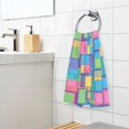 thumbnail image 3 of Yayeee 100% Cotton Hand Towels for Bathroom 16" x 28" Soft Absorbent Kitchen Towel, Colorful Geometric Pattern, 3 of 7