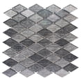 thumbnail image 5 of The Tile Life Cosmos Rhombus Silver Polished Glass Mosaic Wall Tile 12x12 in 1-Piece, 5 of 5