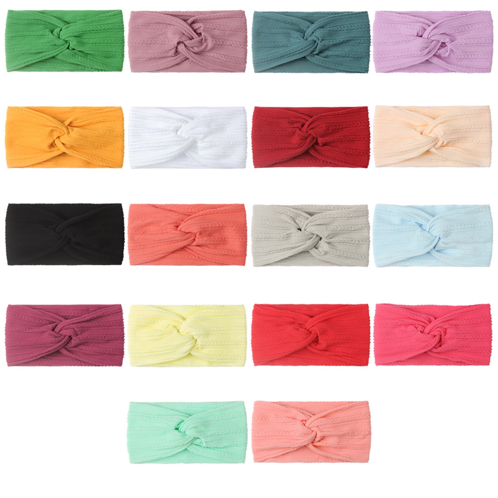 JLMSPLWG 18PCS Baby Nylon Headbands Handmade Jacquard Weave Elastic Headbands for Newborn Non Slip Sweet Fashion Headband Gifts for Baby Girl