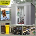 thumbnail image 7 of TrumanPick 6' x 4' Outdoor Metal Storage Shed with Lockable Door Garden Shed of Galvanized Steel for Lawn Backyard Patio, Gray, 7 of 7
