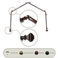 thumbnail image 2 of Solid Contemporary 4-Sided Bay Window Curtain Rod - 200" - Chocolate Brown, 2 of 2