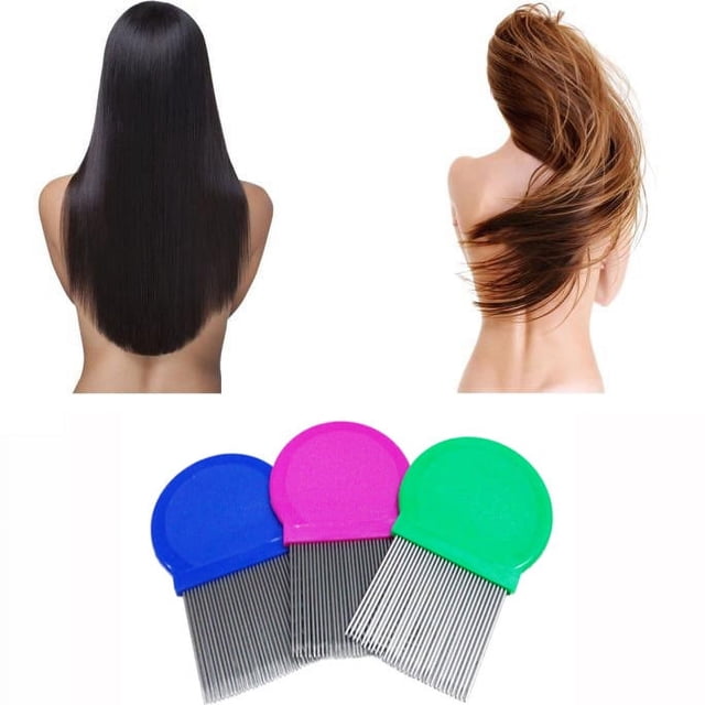 Terminator Lice Comb Hair Rid Headlice Stainless Metal Teeth,Brown Polyester Hair Care Net