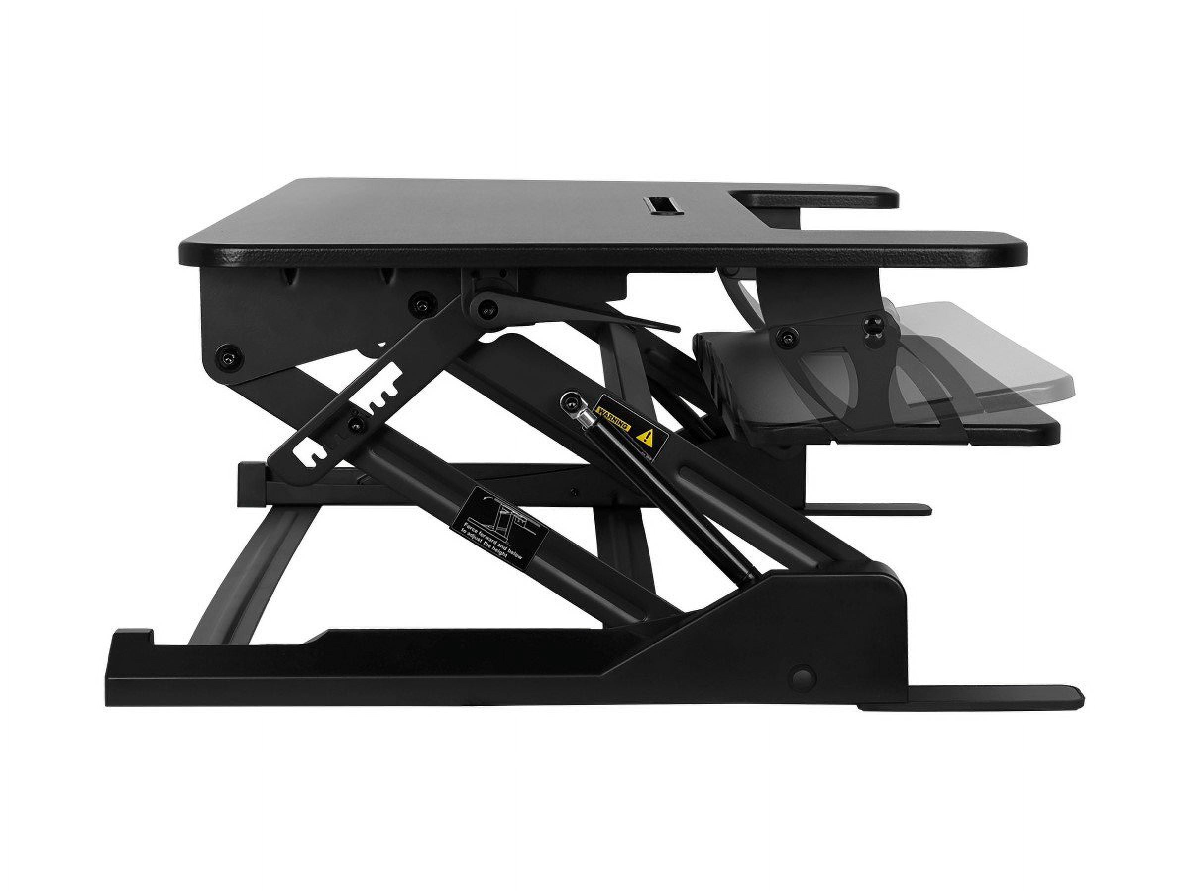 Monoprice Height Adjustable Gas-Spring Dual Handle Sit-Stand 36-Inch Workstation Desk Converter with Keyboard Tray