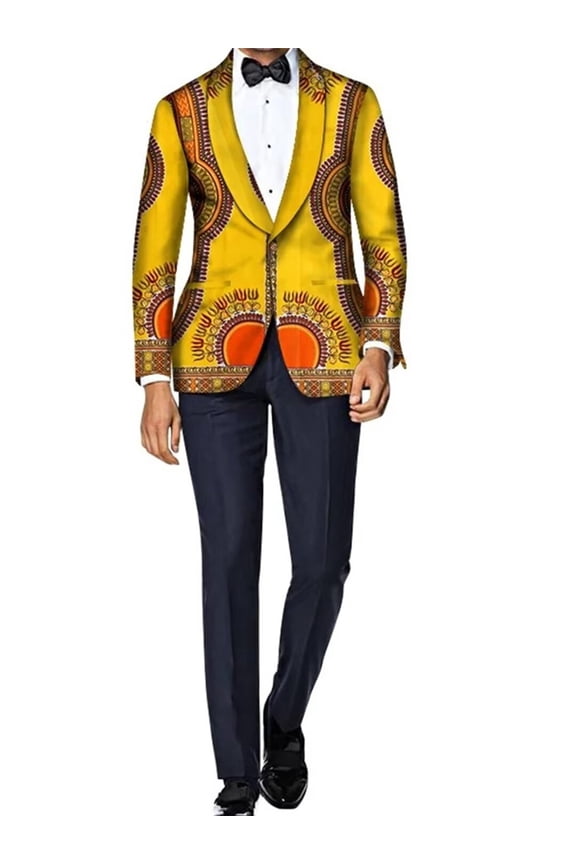 African Men Jacket Blazer Suits Wedding Banquet Fit Casal Male Dashiki Blazer WYN750