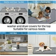 thumbnail image 6 of 54" x 27.5" Washer and Dryer Covers for the Top，Waterproof and non-slip Washing Machine Cover，Applies to Kitchen、laundry room organization，Washer Dryer Countertop. (Gray), 6 of 18