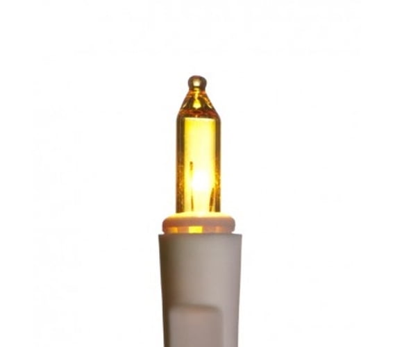 Yellow Mini Lights White Wire