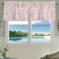 thumbnail image 6 of Farmhouse Pink Kitchen Valances for Windows, Vintage Flower Leaf Botanical Plant Bathroom Window Valances 42x12 Inch Rod Pocket Window Treatments Valance Curtains for Living Room Bedroom Decor, 6 of 9