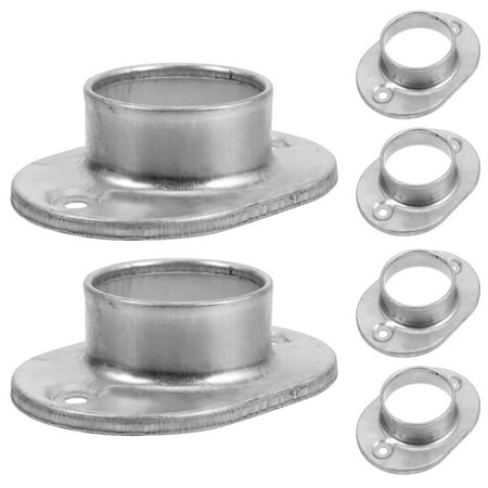

6pcs Handrail Base Flange Tube Bases Railing Post Base Heavy Thick Fence Base Plates