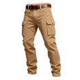 thumbnail image 2 of LTTVQM Mens Hiking Pants Stretchy Ripstop Breathable Outdoor Fishing Cargo Pants with Multi Pockets Travel Casual Work Sweatpants Khaki L, 2 of 5