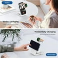thumbnail image 6 of Foldable Wireless Charger Stand for 15/14 and Watch S8/7 Magnetic Fast Charging Dock White, 6 of 9