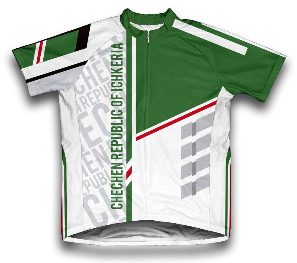 Chechen Republic of Ichkeria Flag Short Sleeve Cycling Jersey Cycling Jersey  for Men And Women – ScudoPro ScudoPro