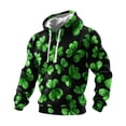 thumbnail image 1 of Ceisia Men's St. Patrick's Day Graphic Hoodie Casual Pullover | Clover Print Relaxed Fit Drawstring Hooded Top Gifts, 1 of 2