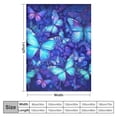 thumbnail image 4 of ONETECH Butterfly Blanket Blue and Purple Butterfly Throw Blanket Beautiful Butterflies Soft Warm Blanket Lightweight Blankets Flannel Blankets for Sofa Couch Bed Travel Gift for Kids Adults, 4 of 6