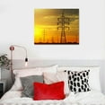 thumbnail image 4 of Nawypu  Framed Canvas Wall Art Print On Canvas High Power Electric Pylons Pictures Posters Artwork for Living Room Bedroom Ready to Hang Wall Decor, 4 of 4
