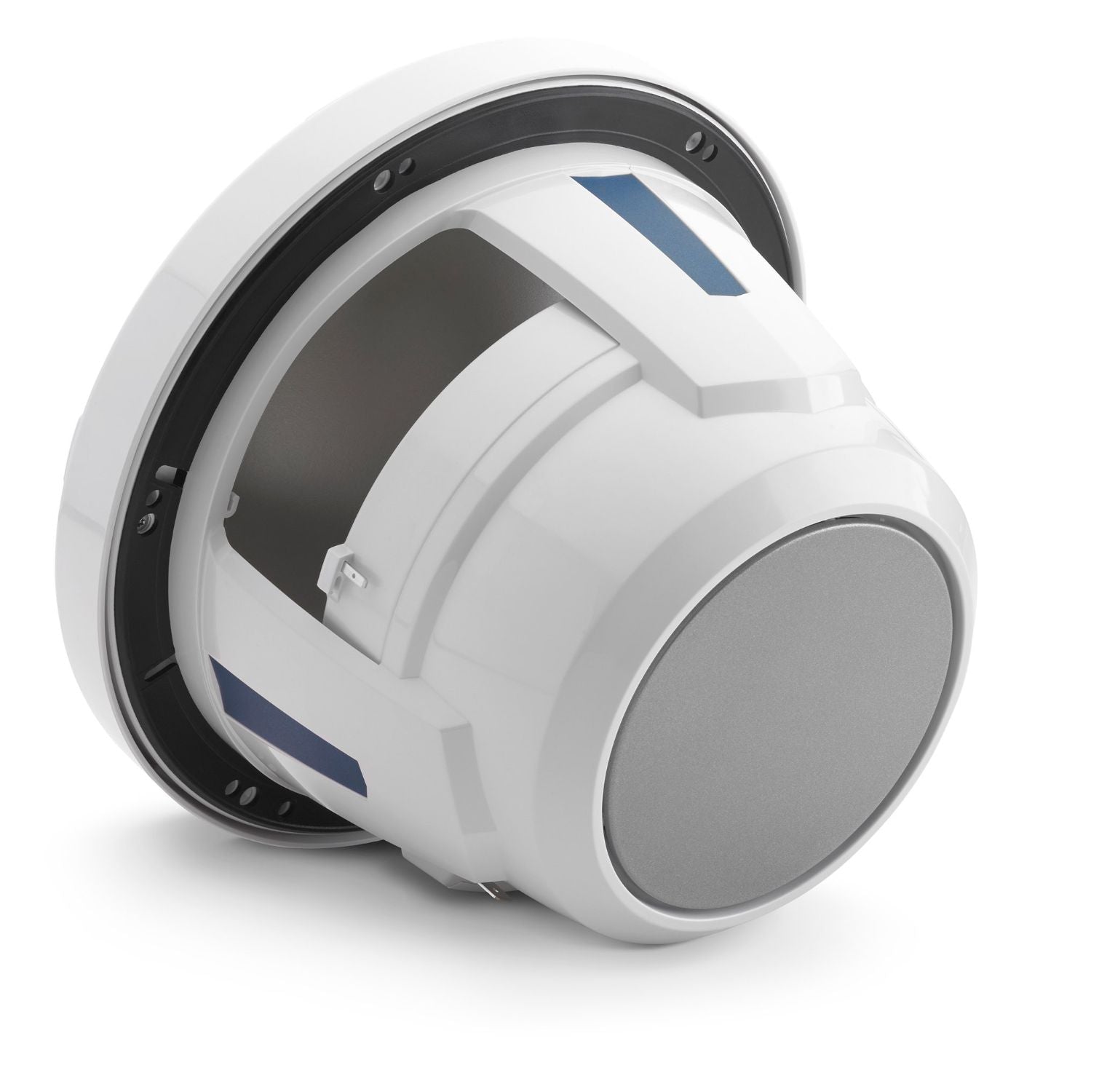 JL Audio M6-880X-S-GwGw-i 8.8-inch (224 mm) Marine Coaxial Speakers with Transflective™ LED Lighting, Gloss White Trim Ring, Gloss White Sport Grille