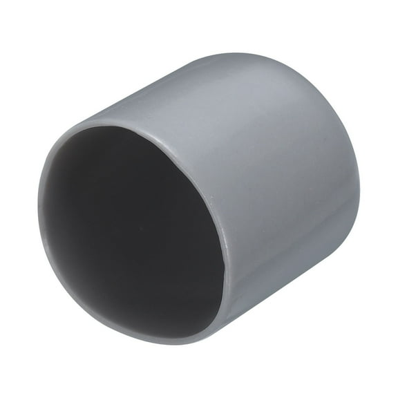 20Pcs Rubber End Caps 22mm(7/8") Vinyl Round Tube Bolt Cap Cover Screw Thread Protectors Grey